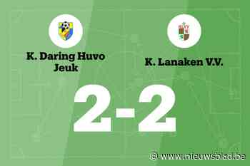 Daring Huvo Jeuk speelt thuis gelijk tegen Lanaken VV