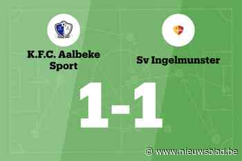 KFC Aalbeke Sport B deelt thuis de punten met SV Ingelmunster B