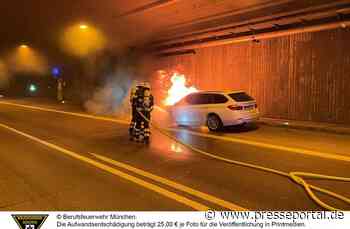 FW-M: BMW brennt im Allacher Tunnel (A99)