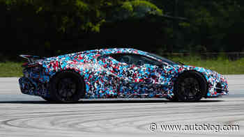 Bugatti Chiron successor prototype spotted in full profile under camo