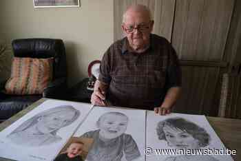 Achiel stelt op zijn 82 voor het eerst tekeningen tentoon: “Het is een passie, soms teken ik tot zes uur per dag”