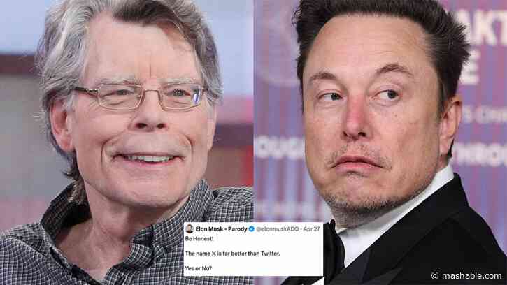 Stephen King trolls Elon Musk once again over Twitter's name change