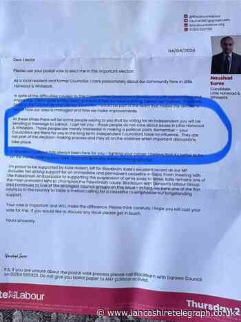 Blackburn with Darwen election leaflets row breaks out