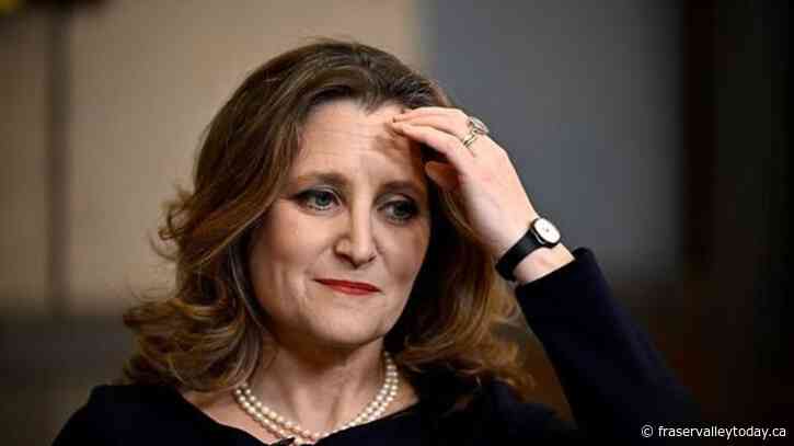 Capital gains tax changes not included in Freeland’s motion to introduce budget bill