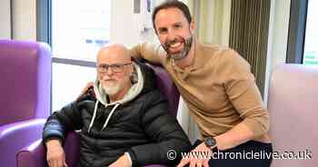 Gareth Southgate visits Sir Bobby Robson Cancer Trials Research Centre in Newcastle
