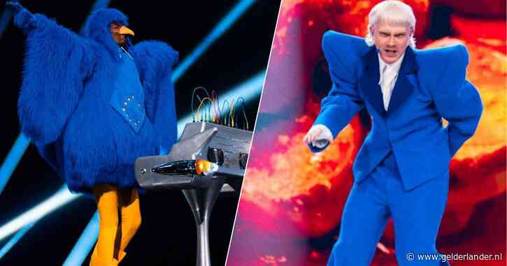 Zo zag de eerste repetitie van Joost Klein eruit: blauwe kip, hakken en visuals met curryworst