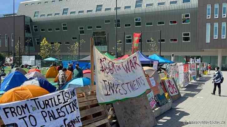 With portable toilets and barricades, Gaza protest camp at UBC digs in for long haul