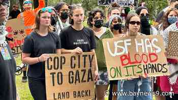 Pro-Palestinian demonstrations at USF as police order protesters to leave