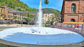 Maischerz in Bad Wildbad: Ein Schaumbad im Brunnen