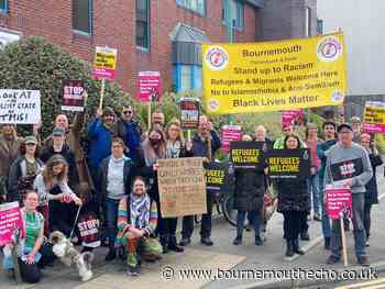 Rwanda Policy protestors gather to support Dorset asylum seekers