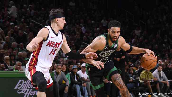 Celtics advance to East semifinals, beating short-handed Heat 118-84 in Game 5