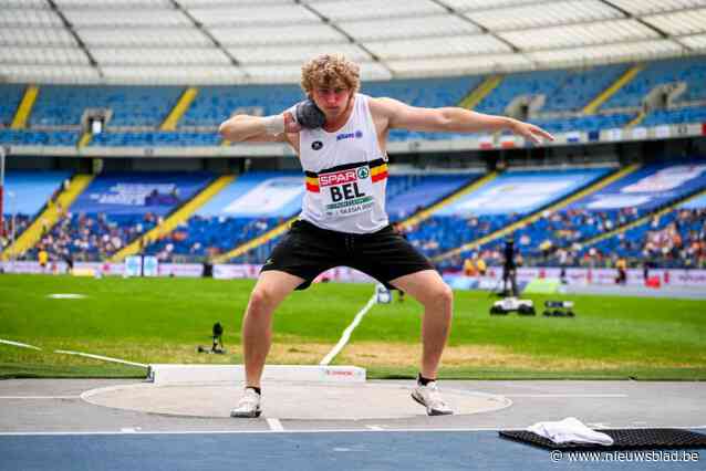 Kogelstoter Andreas De Lathauwer gooit nieuw Belgisch record bij de beloften