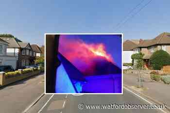 Lightning hits Watford home before fire rips through roof