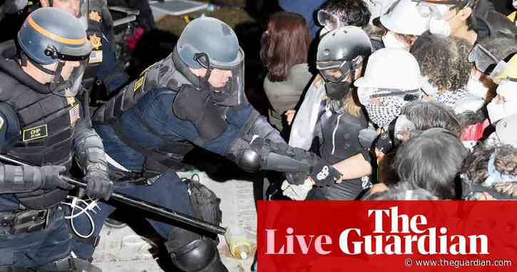 US campus protests: hundreds of riot police move in to disperse pro-Palestinian demonstrators at UCLA – live