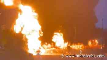 Video: Blazing tanker, semi and car crash closes Conn. interstate