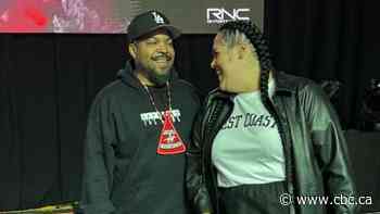 Enoch Cree Nation welcomes Ice Cube to their territory with starblanket