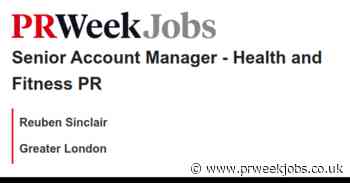Reuben Sinclair: Senior Account Manager - Health and Fitness PR