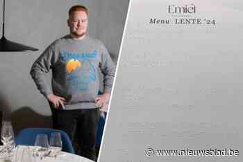 Chef Bram van visrestaurant Emiel biedt menu in braille aan: “Ik vind toegankelijkheid superbelangrijk”