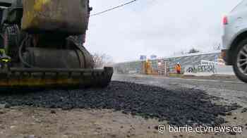 Road work begins on busy street in Barrie
