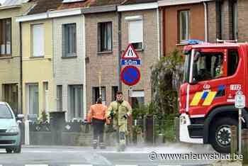 Brandweer moet mazoutspoor in Scharebrugstraat opruimen
