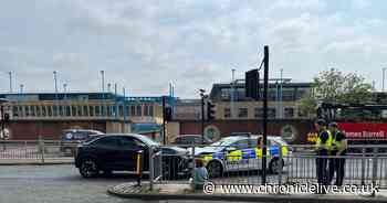 Police car involved in head-on crash near Newcastle Quayside