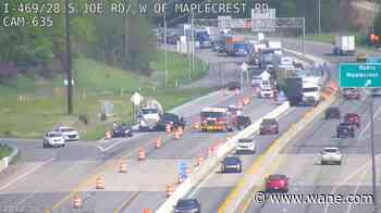 Crash stalls traffic on I-469 near Maplecrest Road exit
