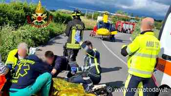 Incidente ai Castelli: perde controllo della moto e finisce nel canale, grave centauro