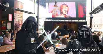 Star Wars fans celebrate May 4 with Darth Vader and Kylo Ren at HWKRLAND