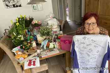 Els in de bloemetjes gezet door collega’s woonzorgcentrum Christine