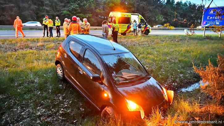 Vrouw met slok op rijdt man van A67 en wordt aangehouden