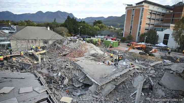 5 workers dead, 49 still missing after a building under construction collapsed in South Africa
