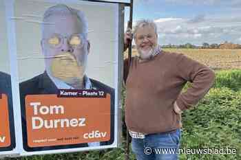 Verkiezingsaffiche schepen beklad met goudverf: “Geen drama van maken”