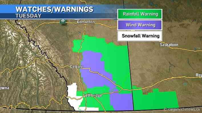 Wind warning issued for Calgary with gusts up to 90 km/h expected