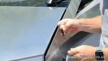 Cybertruck owner tests 'deathtrap' feature that Tesla claims to have fixed... and nearly loses his finger