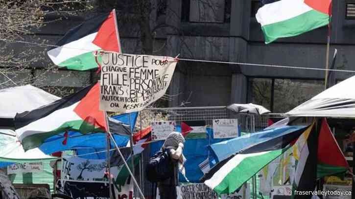 Nearly half of Canadians are opposed to university protest encampments, poll suggests