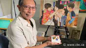 Sealed with a kiss: Filipino artist showcases respect for elders, culture