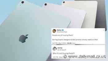 'Who is still buying iPads?' Gadget fans question why Apple is still churning out new tablets - despite the devices only making up 6% of sales