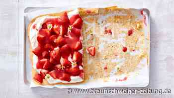 Schnelles und einfaches Rezept: Erdbeerkuchen vom Blech