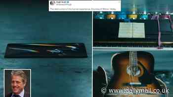 Apple's new iPad advert featuring musical instruments being crushed is SLAMMED by critics - as actor Hugh Grant deems it the 'destruction of the human experience'