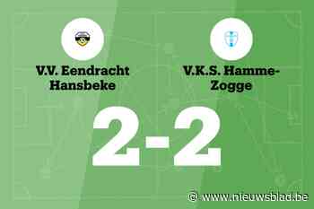 Gelijkspel voor Eendracht Hansbeke thuis tegen VKS Hamme-Zogge