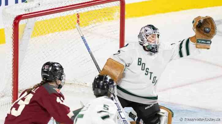 Frankel stops 53, Tapani scores in OT as Boston steals playoff win over Montreal