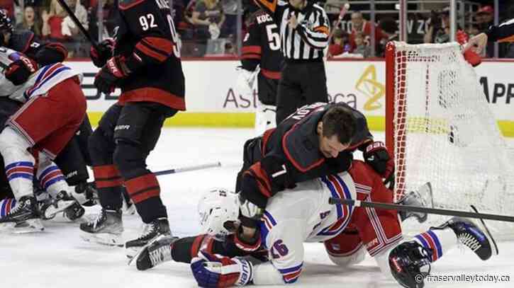 NHL roundup: Rangers beat Hurricanes 3-2 in OT, lead series 3-0
