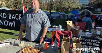 Gaza protest encampment remains on Edmonton campus after Calgary sit-in ended by police