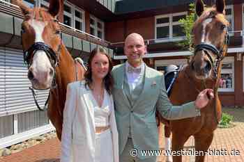 Sogar zwei Pferde gratulieren Steinhagener Brautpaar