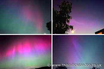 Pictures of Northern Lights captured across south east London