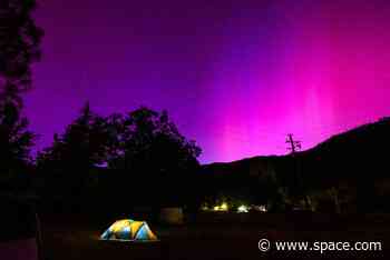 Jaw-dropping northern lights from massive solar flares amaze skywatchers around the world. 'We have a very rare event on our hands.' (photos)