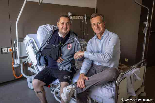 Beerschotfan Nick Jansen opereert darter Kim Huybrechts voor blessure opgelopen na Antwerpmatch: “Op zo’n moment doen clubkleuren er niet toe”