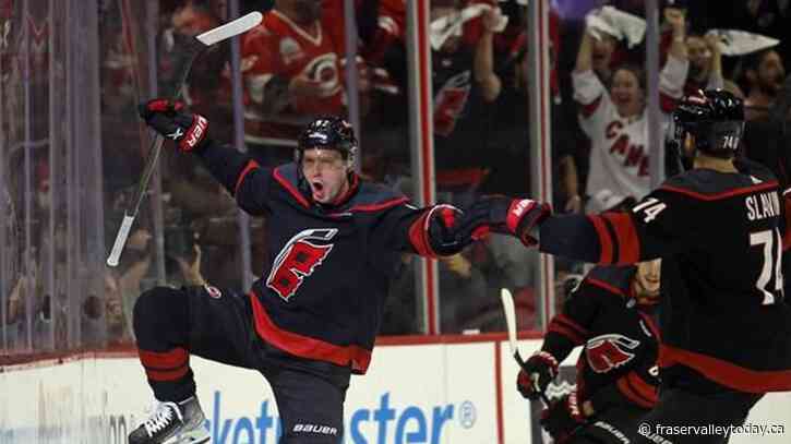 Skjei helps Hurricanes beat Rangers 4-3 to extend playoff series