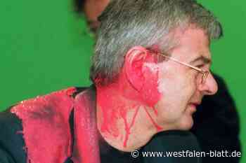 Farbbeutelwurf auf Joschka Fischer schockiert die Delegierten