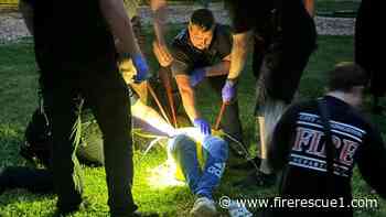 Odd Job: N.Y. firefighters free teens from child swings
